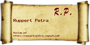 Ruppert Petra névjegykártya